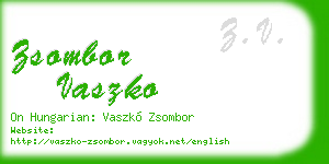 zsombor vaszko business card